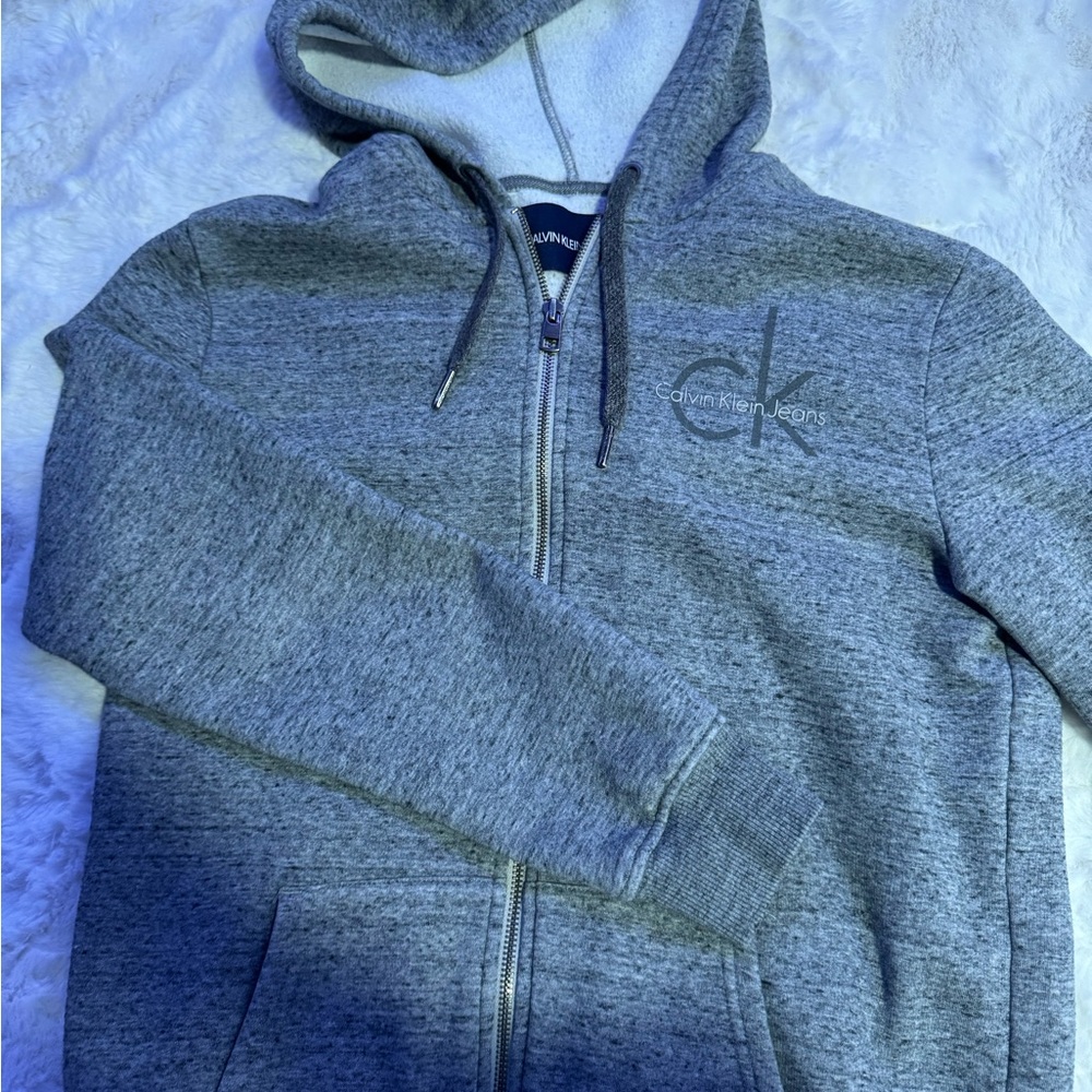 Calvin Klein Jeans Men's Gray Hoodie Sweater